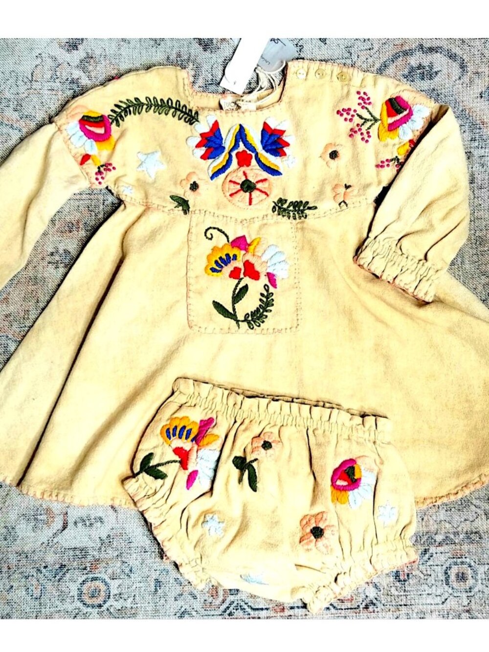 NWT Tuchinda Heirloom Embroidered Berenisse Dress & Bloomer Set | 18-24 Months
